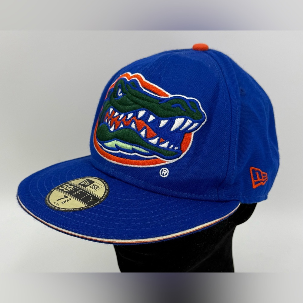 University of Florida Gators UF‎ New Era 59FIFTY Flat Bill 7 3/8 Wool Hat Cap FL